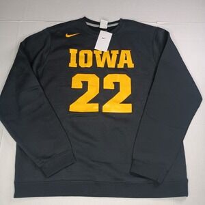 Nike Cotton Blend Caitlin Clark IOWA Hawkeyes Black Pull Over Sweatshirt XL
